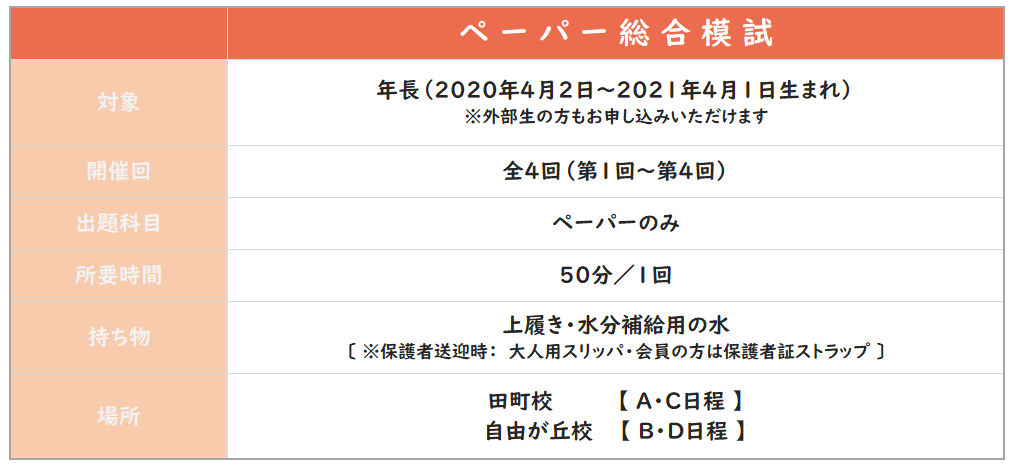 年長】2026年度 ペーパー総合模試 | 小学校受験専門の塾 スイング幼児教室