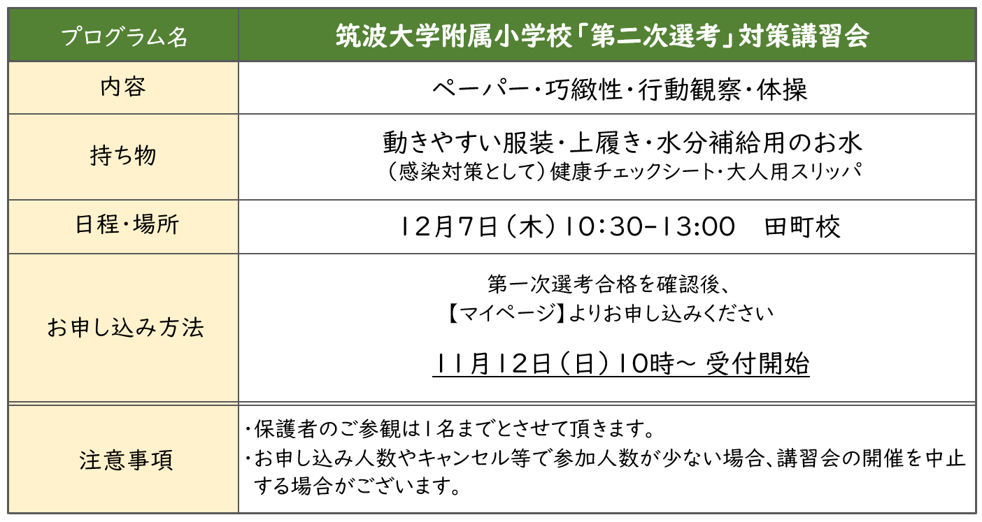 年長】二次試験対策（面接演習/特別講習会） | 小学校受験専門の